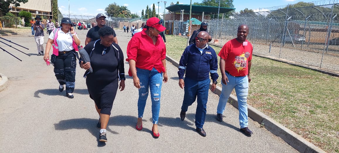 Public Works and Infrastructure Minister Sihle Zikalala during operation Siyahlola in Klerksdorp Correctional Centre 