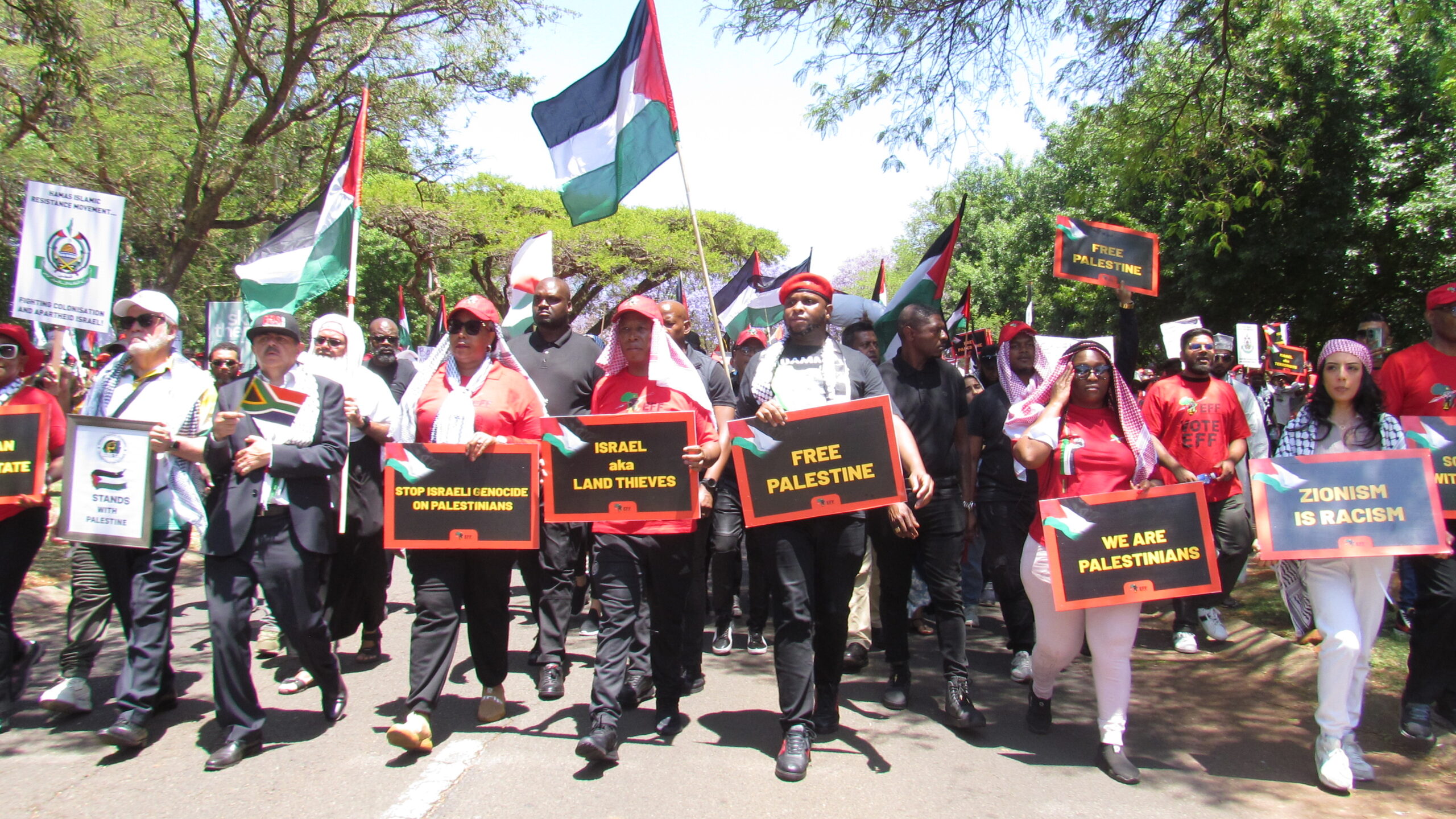 EFF Julius Malema led a march to Israeli embassy in Pretoria photo by Dimakatso Modipa