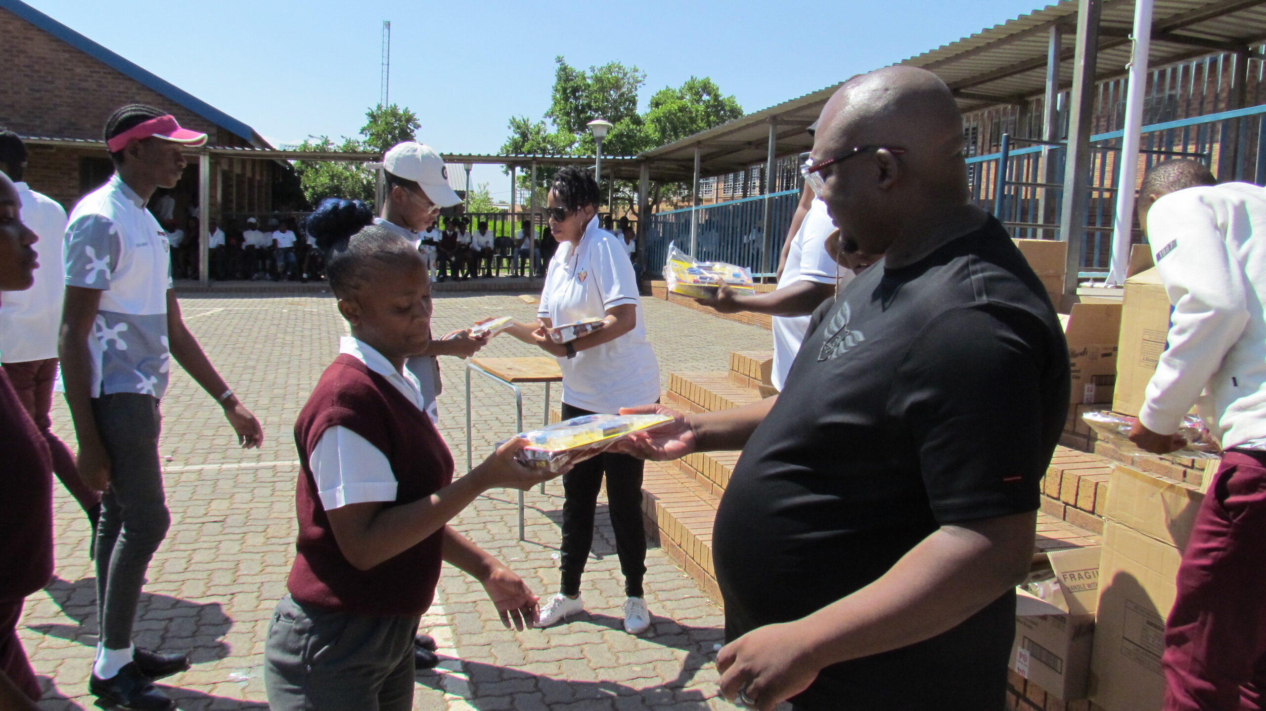 Dlalisa Moyeni foundation hands out stationery to matriculants at Rephafogile Secondary school in Mamelodi east, Tshwane photo by Dimakatso Modipa     
