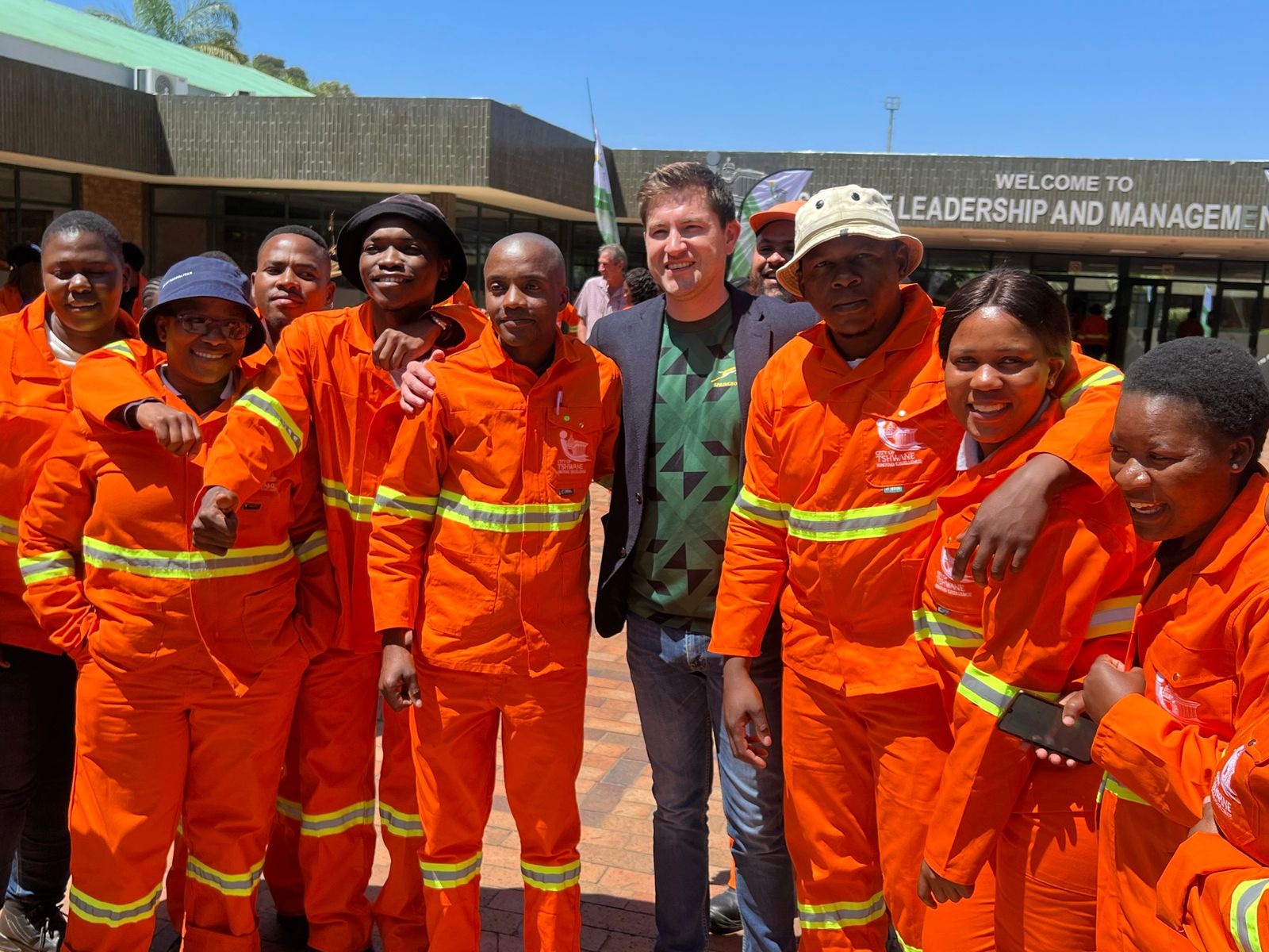 City of Tshwane mayor Cilliers Brink  and qualified artisans deployed by City 