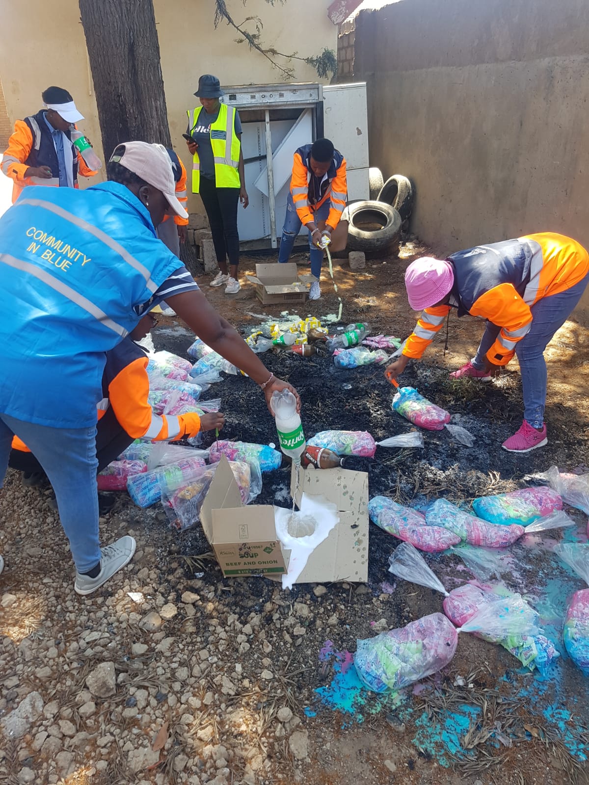 Officials destroying expiry food in Temba, Hammanskraal, Tshwane