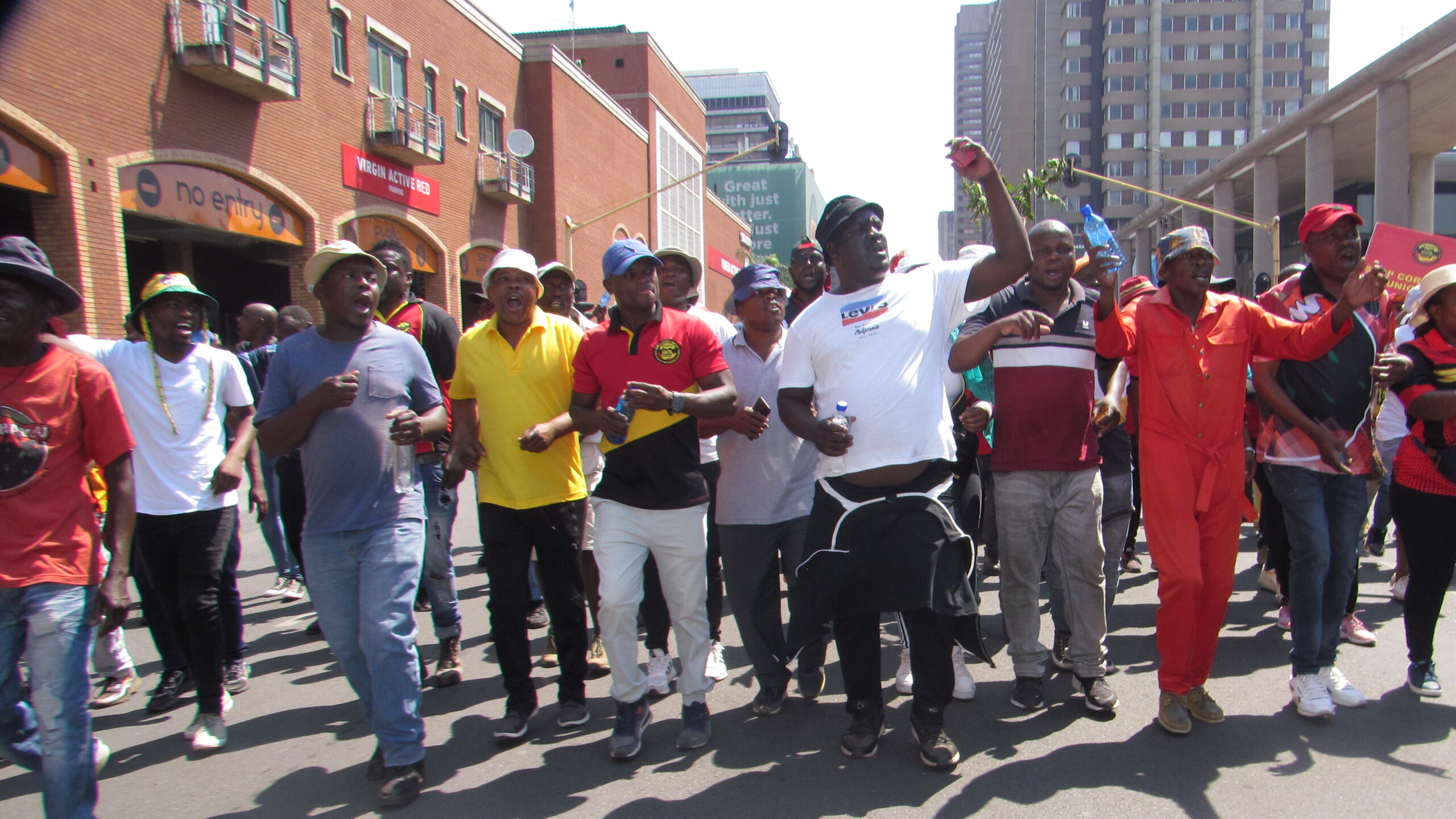 Municipality workers protesting demand wage increase in July 
