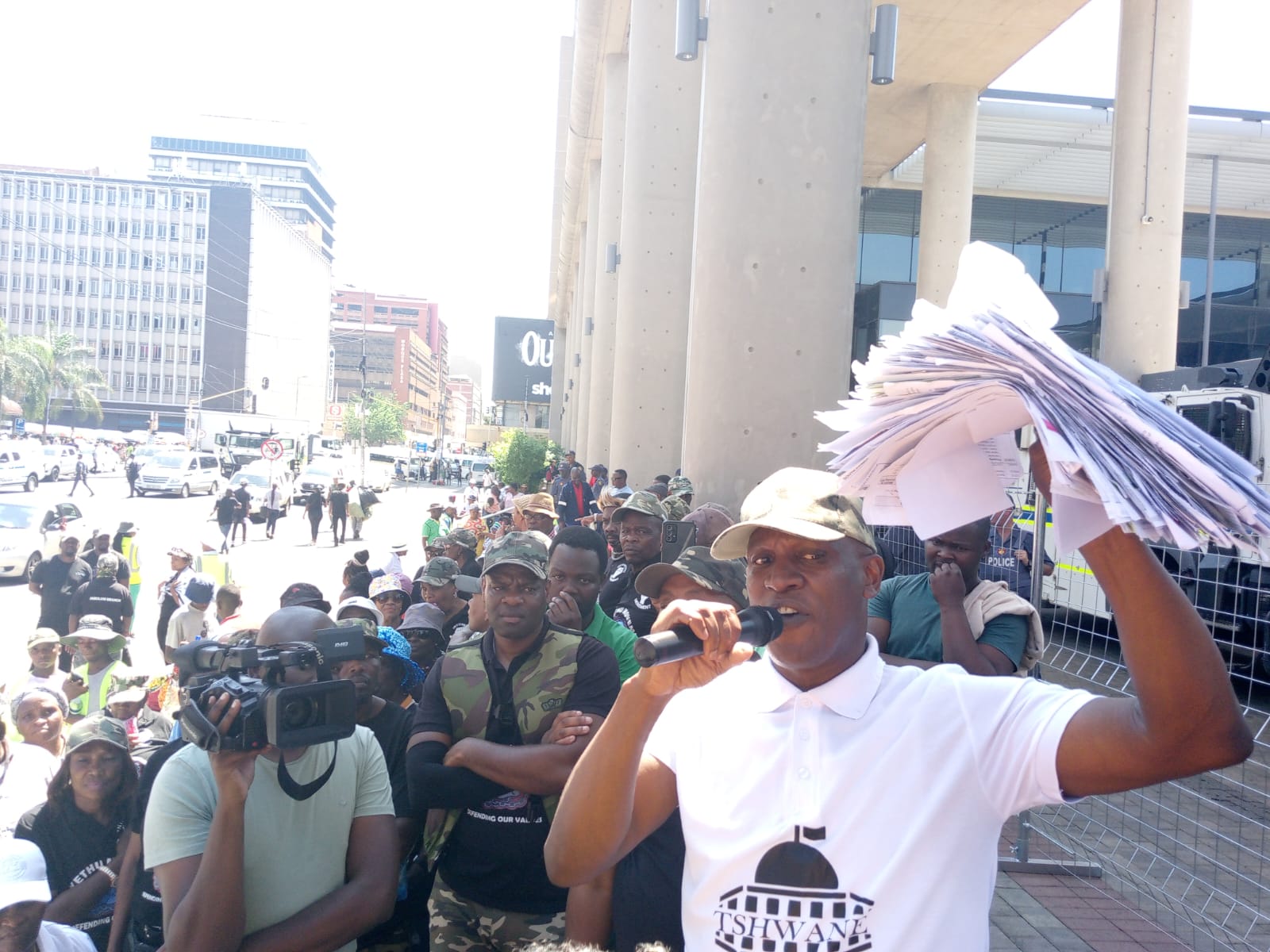 LASCA president Tshepo Mahlangu holding letters of final demands photo by Dimakatso Modipa 