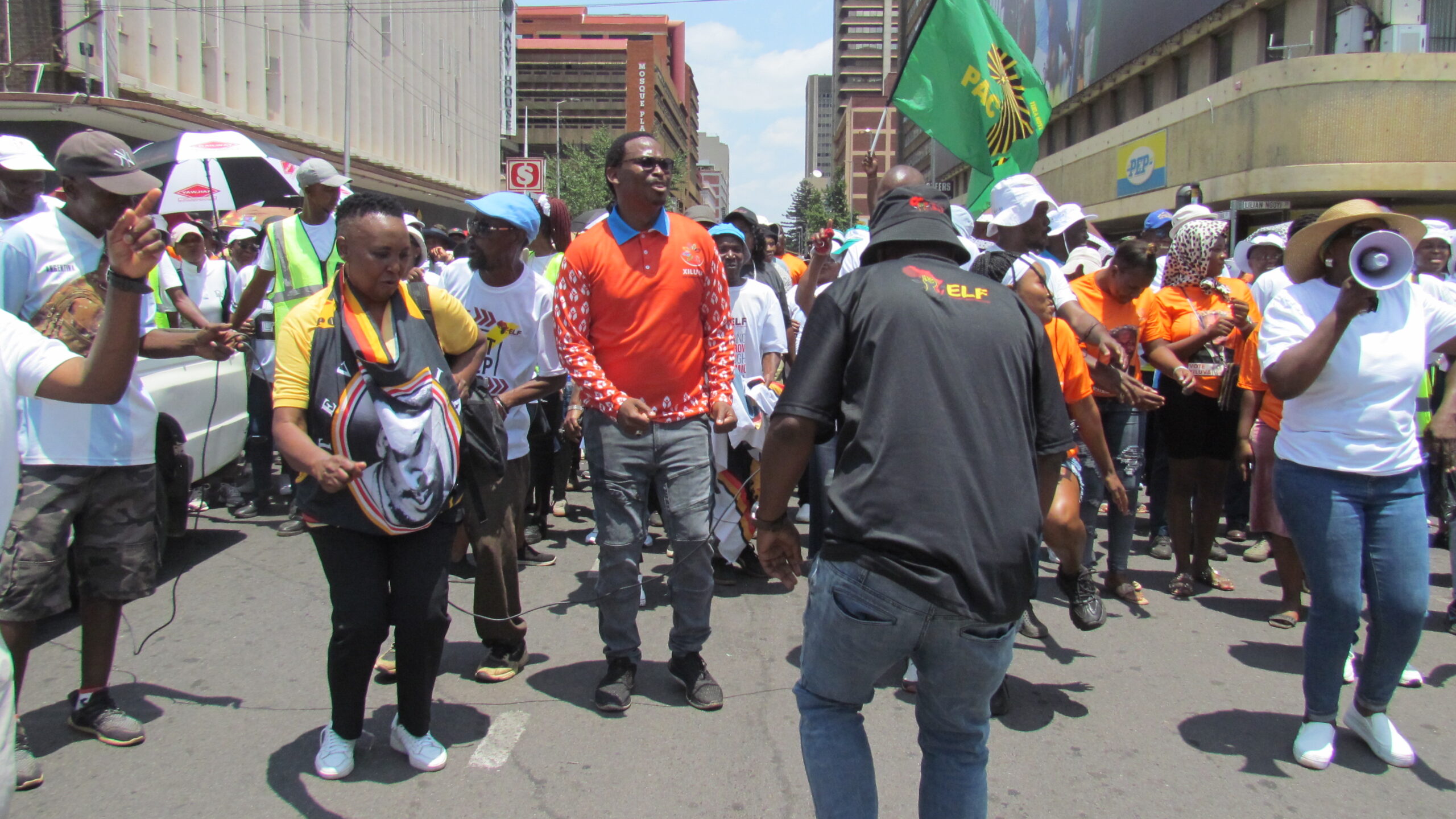 Different political parties joined LASCA members march to Tshwane House for service delivery.