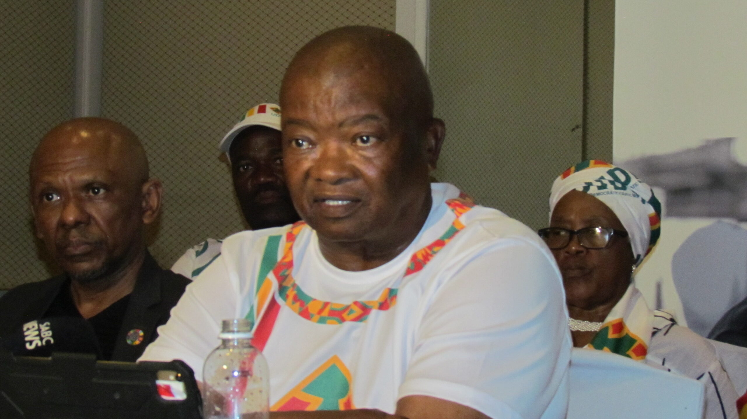 UDM Presidents Bantu Holomisa announcing new prominent members of the party at Sheraton Hotel in Tshwane