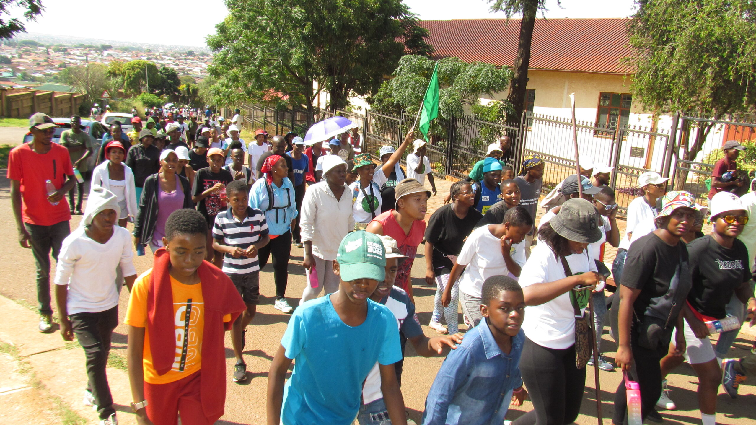 MK members during the meet and greet sessions walking to Ebukhosini lounge in Mamelodi west, Tshwane