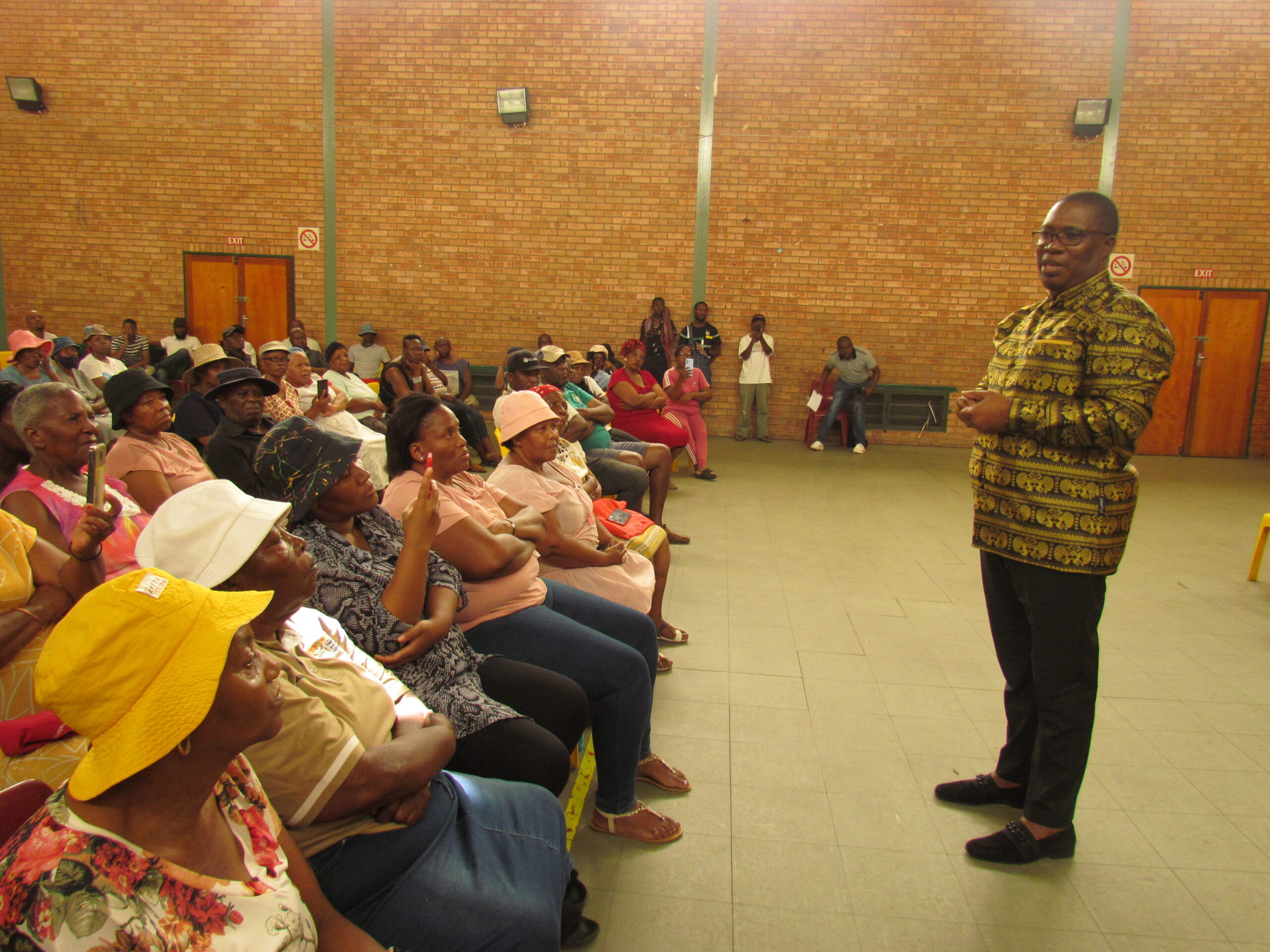 Gauteng Premier Panyaza Lesufi addressing residents of Ikageng about water crisis last year in Mamelodi east, Tshwane