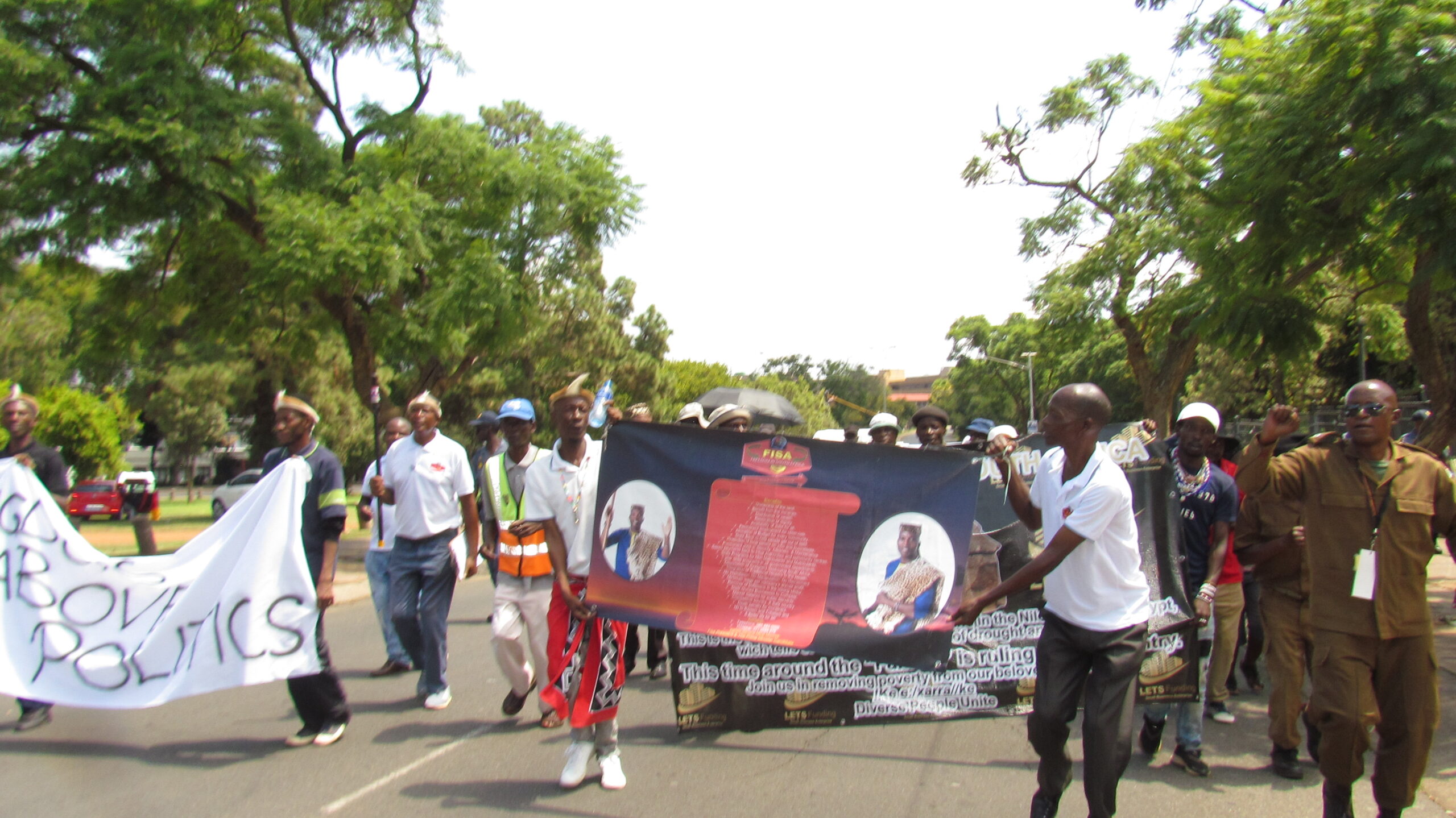Traditional leaders march to Union Buildings to for better lives for South African photo by Dimakatso Modipa