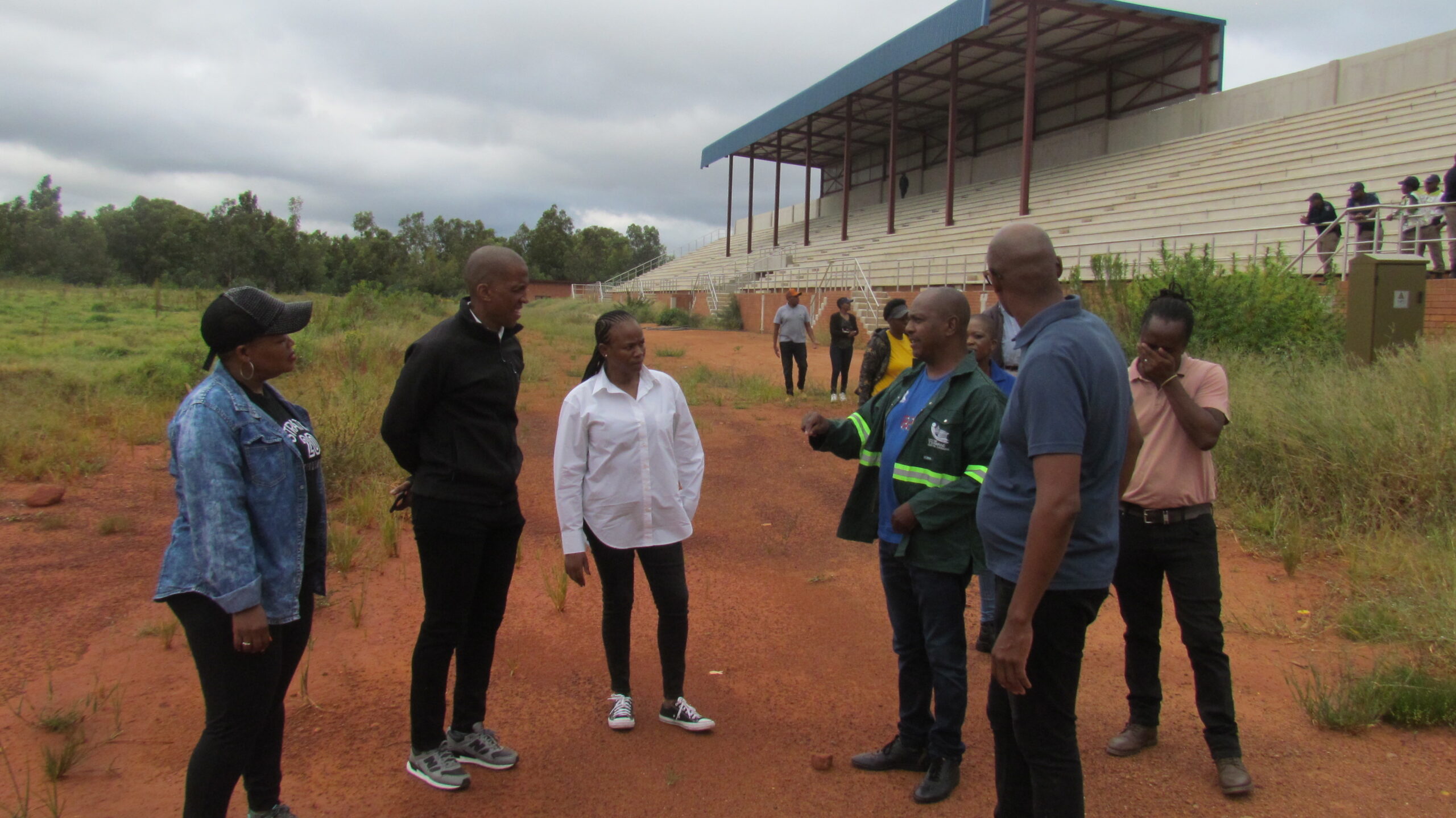 Deputy mayor Nasiphi Mayo conducted an oversight inspection visit at the Refilwe stadium in Cullinan, Tshwane photo by Dimakatso Modipa