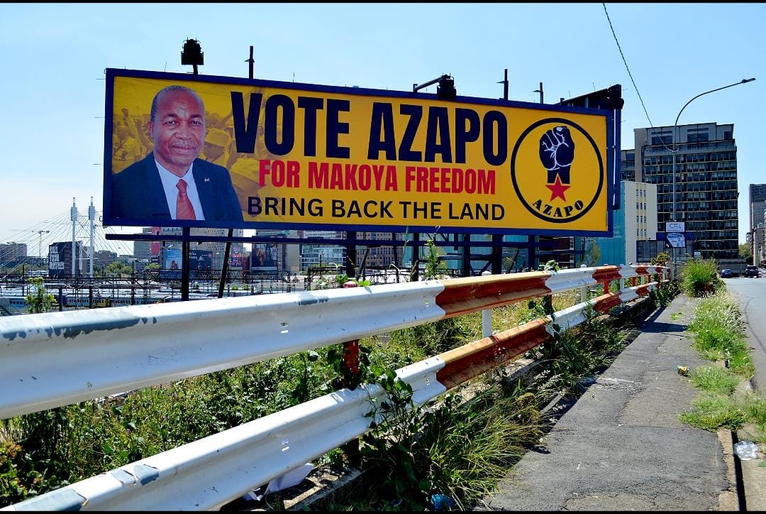 AZAPO billboard before it was vandalised