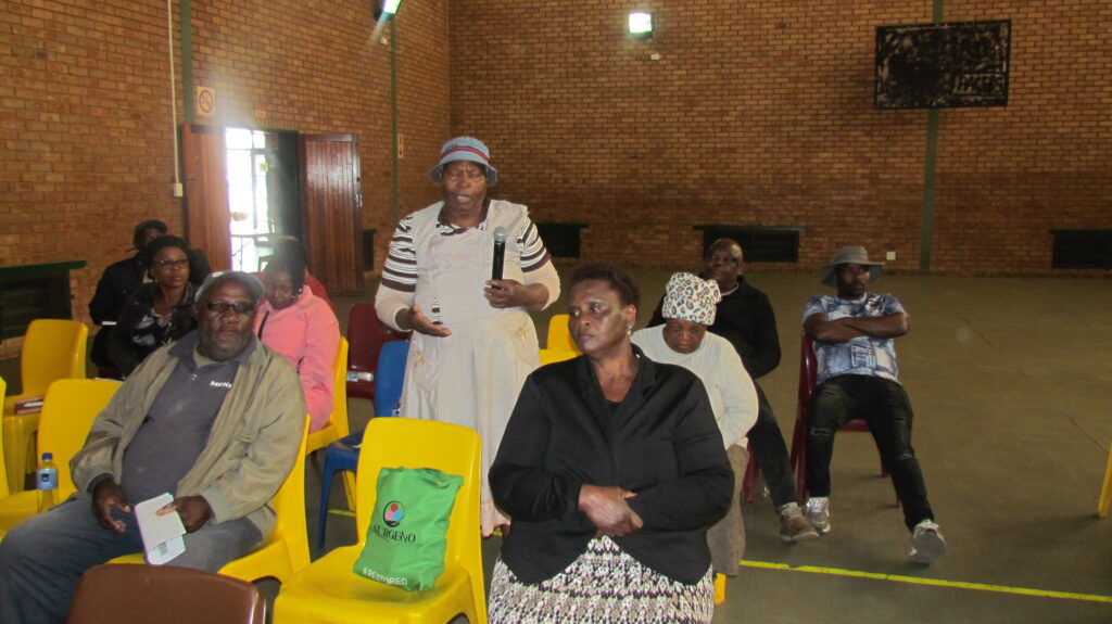 A resident of Ikageng engaged with MMC for finance Jacqui Uys photo by Dimakatso Modipa