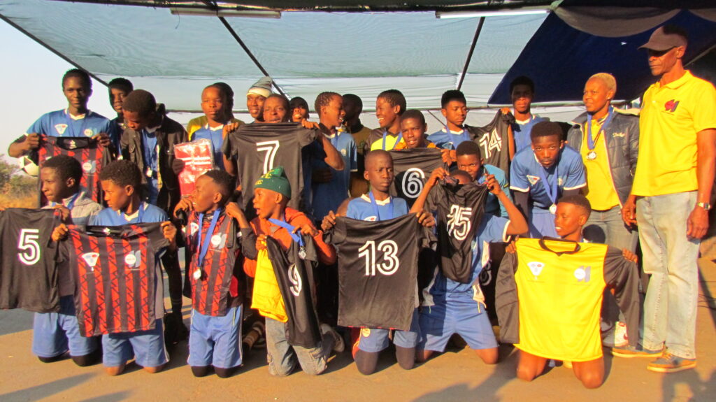 Rama city football club came second with the new gear and medals photo by Dimakatso Modipa