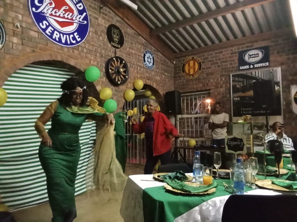 Patriotic Alliance Tshwane women having a good time dancing and celebrating women's month photo by Dimakatso Modipa