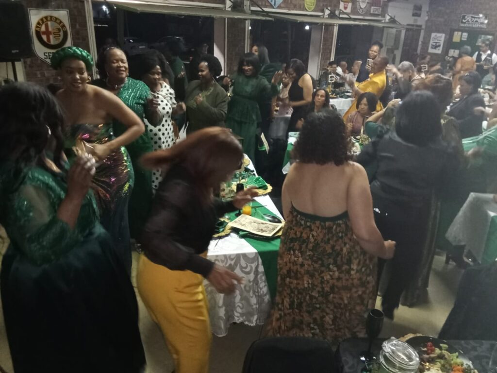 Patriotic Alliance Tshwane women having a good time dancing and celebrating women's month photo by Dimakatso Modipa