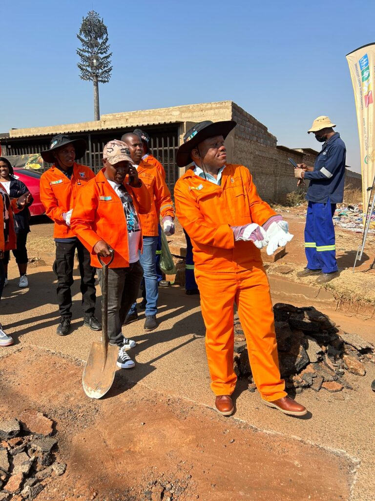 Public Works and Infrastructure Deputy Ministers, Sihle Zikalala busy with storm water clearing  