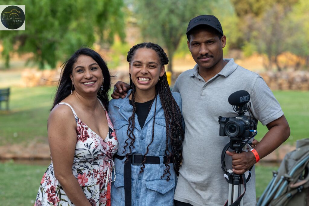 Ability Hub SA CEO Zena Forbes ( middle) with husband Ariel Forbes as well as celebrity Deaf TV host Candice Morgan