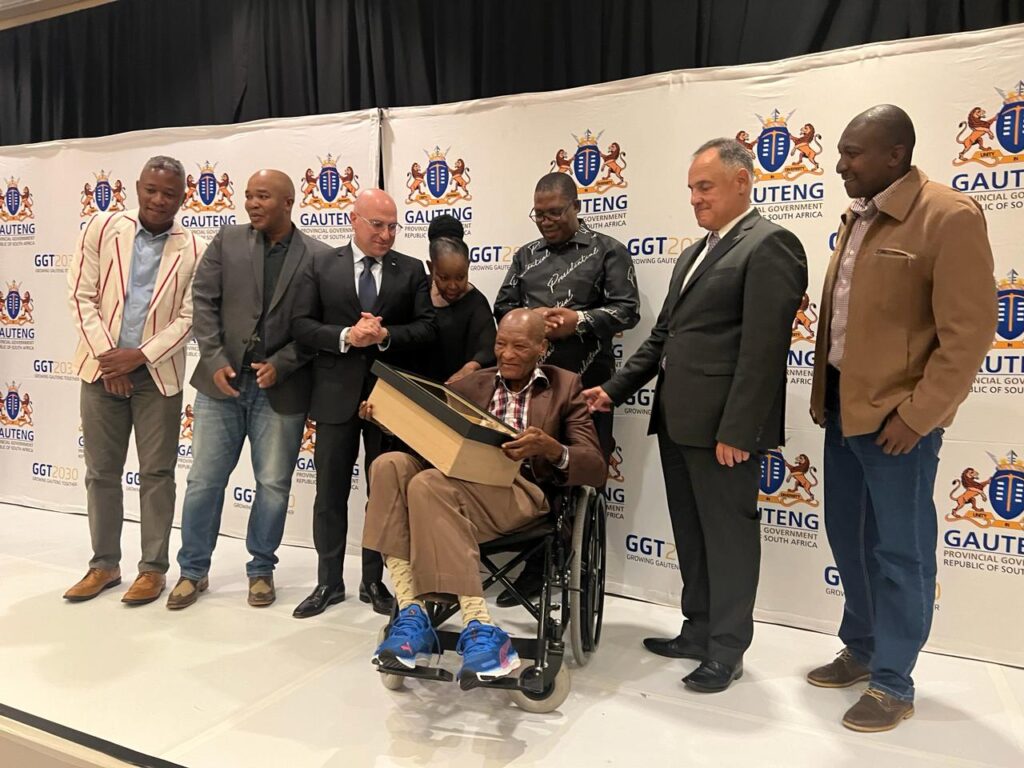 Premier Panyaza Lesufi was honoring him sometime this year