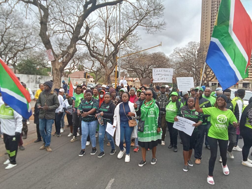 Progressive Forces South Africa joined by different political parties and civic movements marched to the union buildings against illegal foreigners