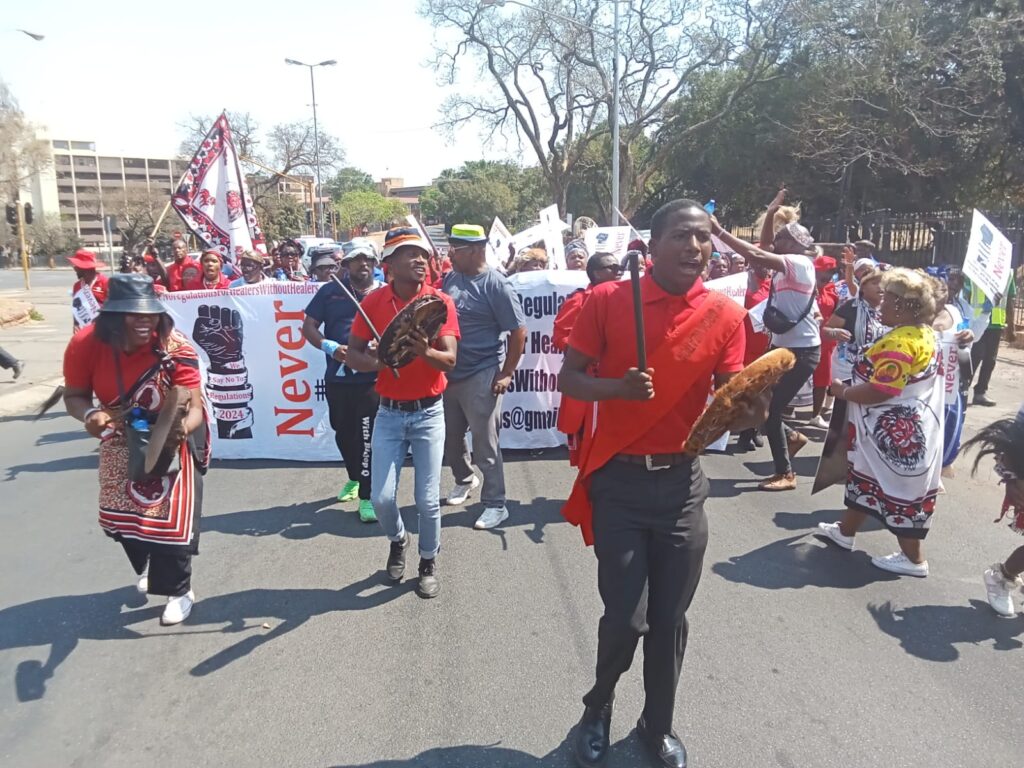 Traditional healers marched to the Union Buildings to demand an end to proposed laws that are aimed at regulating their profession without them being consulted