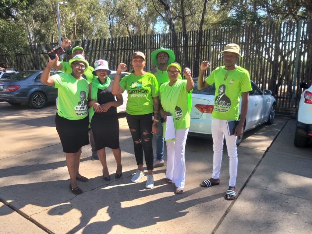 PA members outside the Cullinan Magistrate court