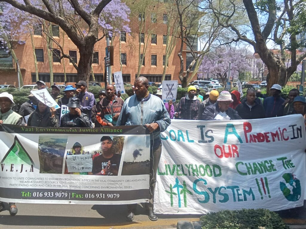 Vaal residents protest outside department of mineral resource and energy in Pretoria photos by Dimakatso Modipa