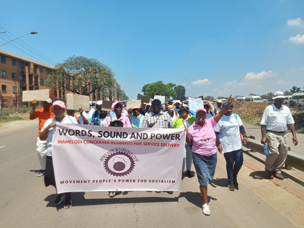 Residents of Tshwane march at Union Buildings against the high bill of municipality 