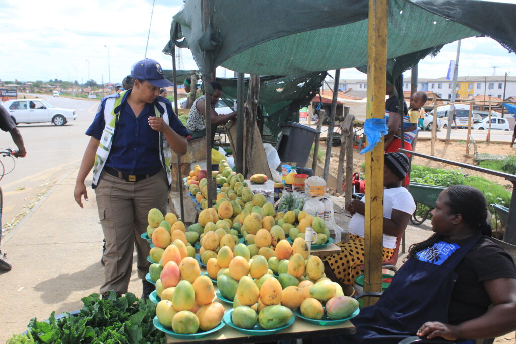 TMPD gives warning and explain by law to hawkers in Mamelodi East