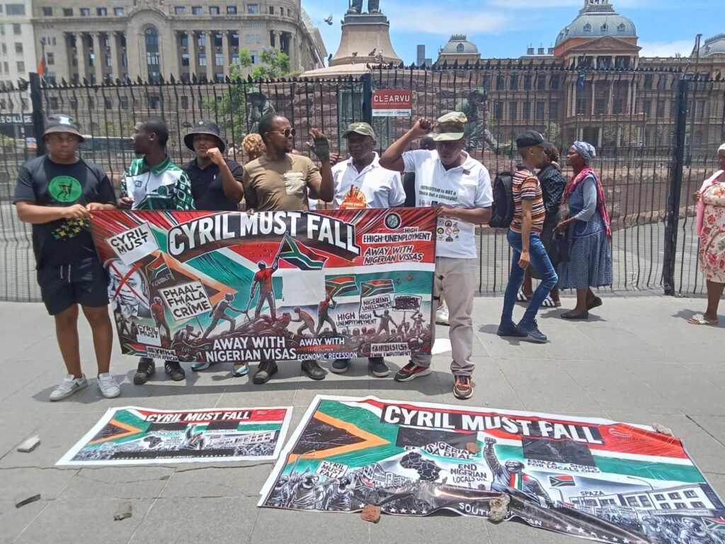 Activist and MKP members picket at Church square demand President Cyril Ramaphosa to step down 