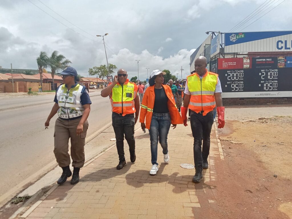 City of Tshwane Deputy Mayor Eugene Modise was on a working assignment in Mamelodi on Saturday morning photo by Dimakatso Modipa