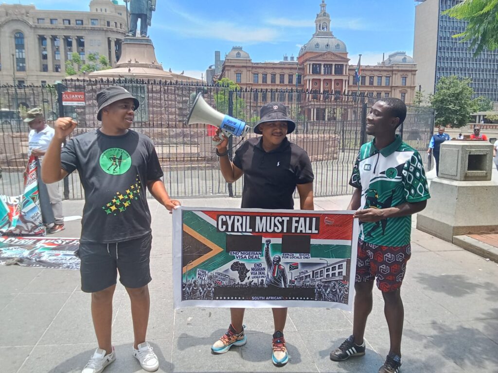 MKP members  at Church square demand President Cyril Ramaphosa to step down 