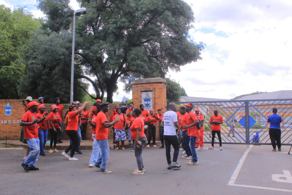 EFF members in region 5 protesting against racism and bullying 