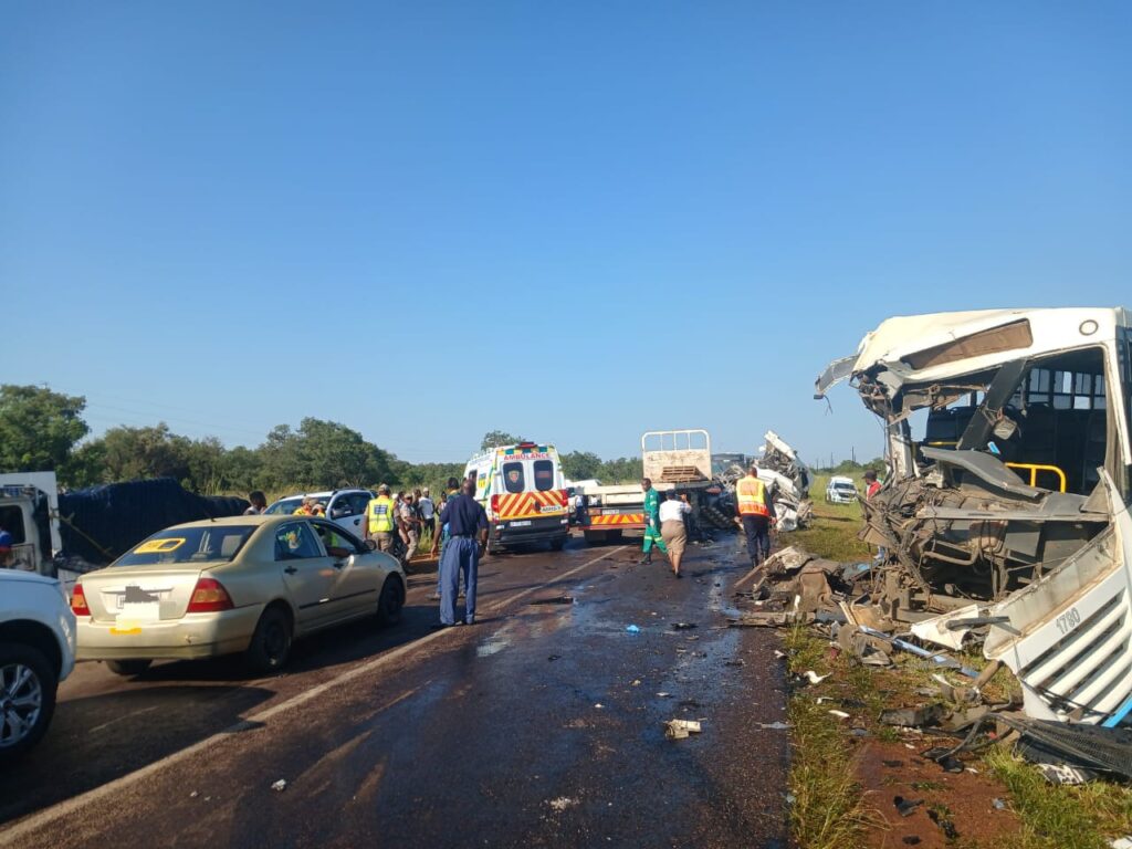 Bus accident occurred when a bus carrying multiple passengers was involved in a collision with a heavy-duty truck on the Moloto Road (R573), in De Wagensdrift near KwaMhlanga, on the morning of Wednesday