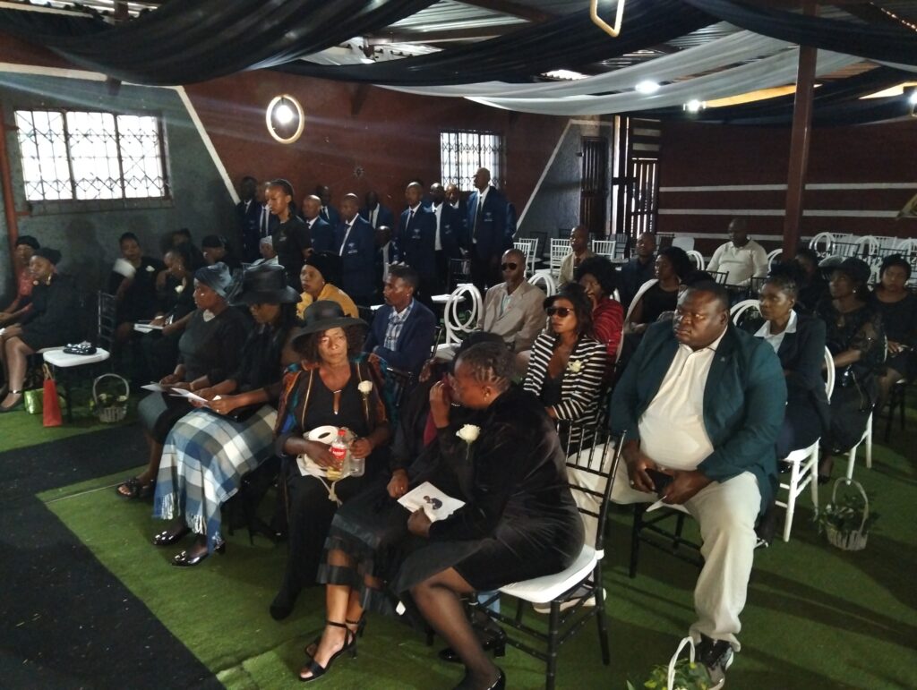 Mourners at the funeral of the late Mpho Hendrick Nthithe photo by Dimakatso Modipa