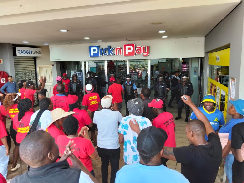 EFF activist in Sub region 5 shut down Pick N Pay