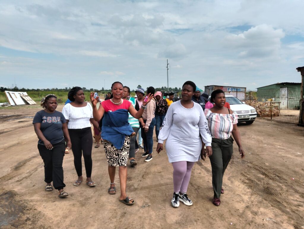 Strong and courageous women of Lethabong informal settlement demand clarity on service delivery photo by Dimakatso Modipa