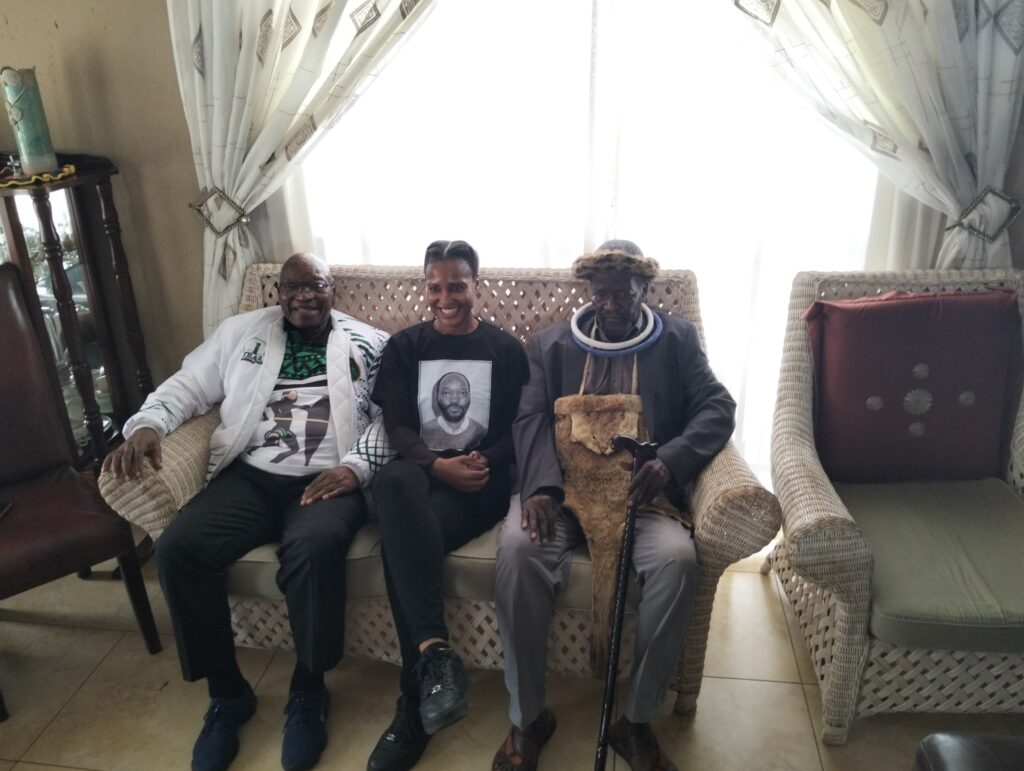 MKP President Jacob Zuma, daughter and Chief Mahlangu 
