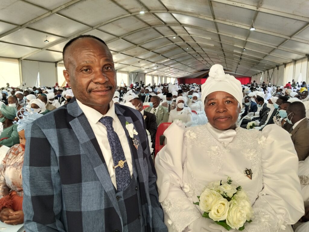 Aaron Kobola (54) and his beautiful wife Irene Kobola (52) marrying for the first time photo by Dimakatso Modipa
