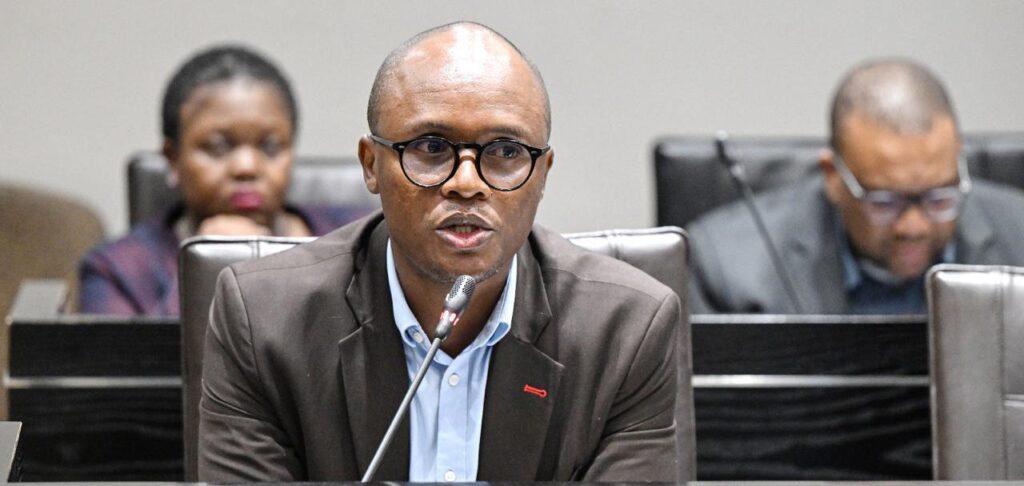 Minister of Communications and DigitalCommunications Solly Malatsi in parliament 