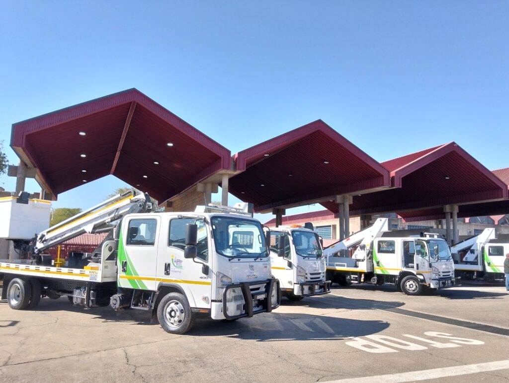 Some of the cherry Pickers fleet 