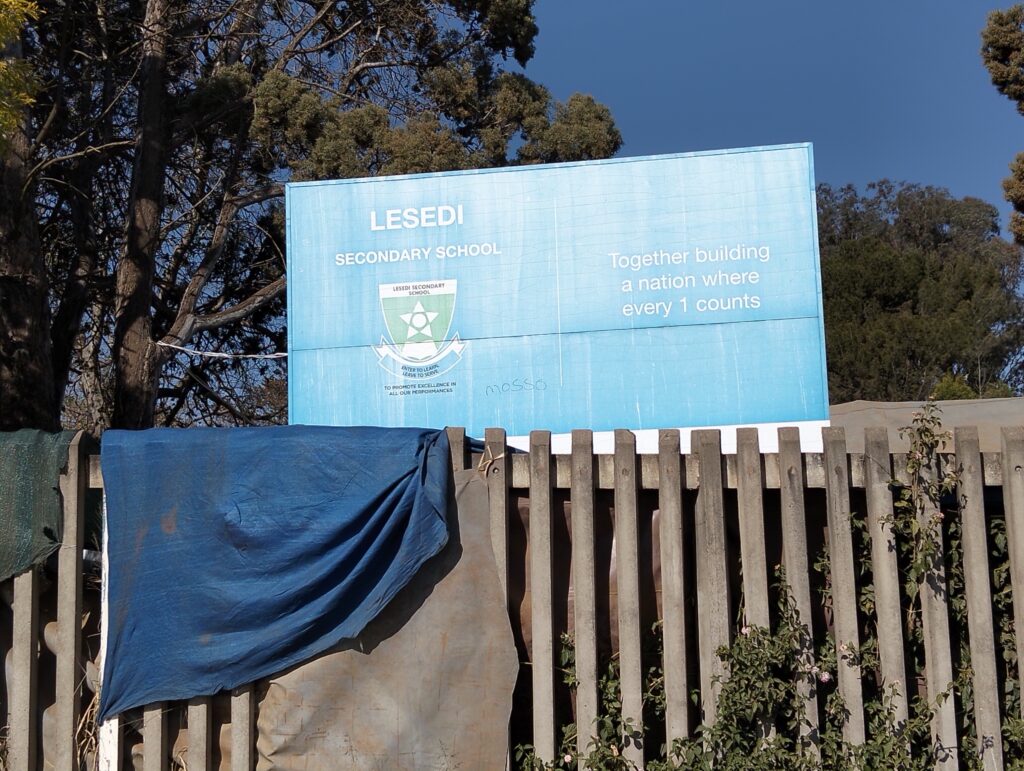 Lesedi secondary school  where a 19 year old learner was stabbed to death photos by Dimakatso Modipa 
