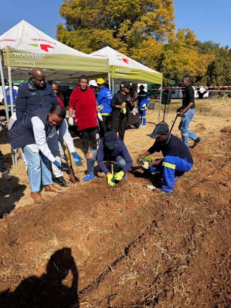 Transnet officials planting seed in Mamelodi Tshwane Photo supplied 