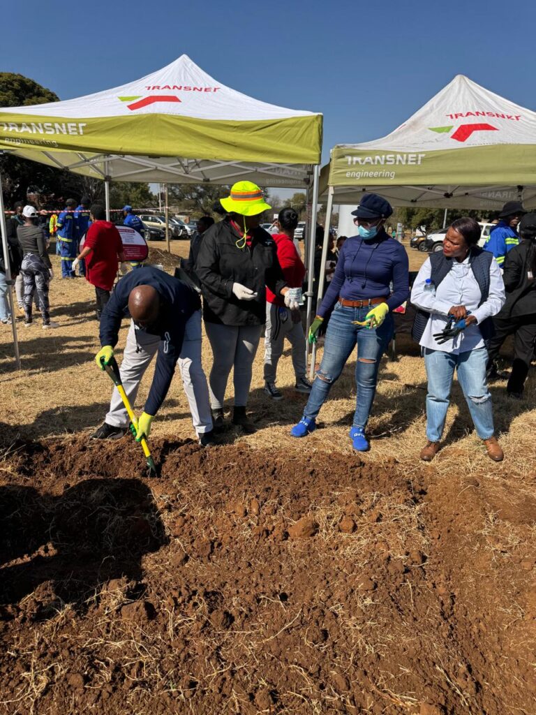 Transnet officials planting seed in Mamelodi Tshwane Photo supplied 