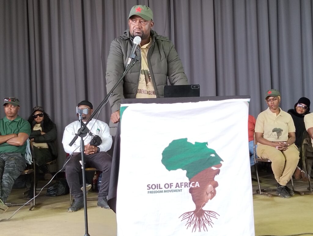 Soil of Africa civic movements chairperson Bongani Ramontja photo by Dimakatso Modipa 