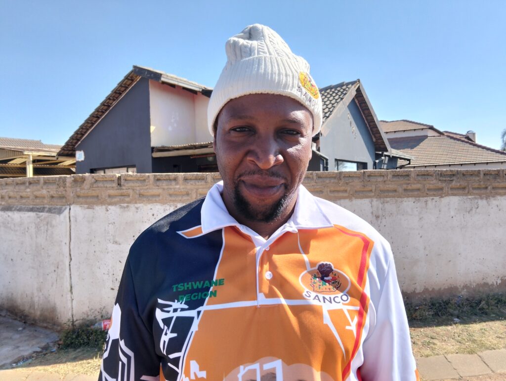 SANCO Tshwane Regional Chairperson Fire Mashao photo by Tshwane Talks