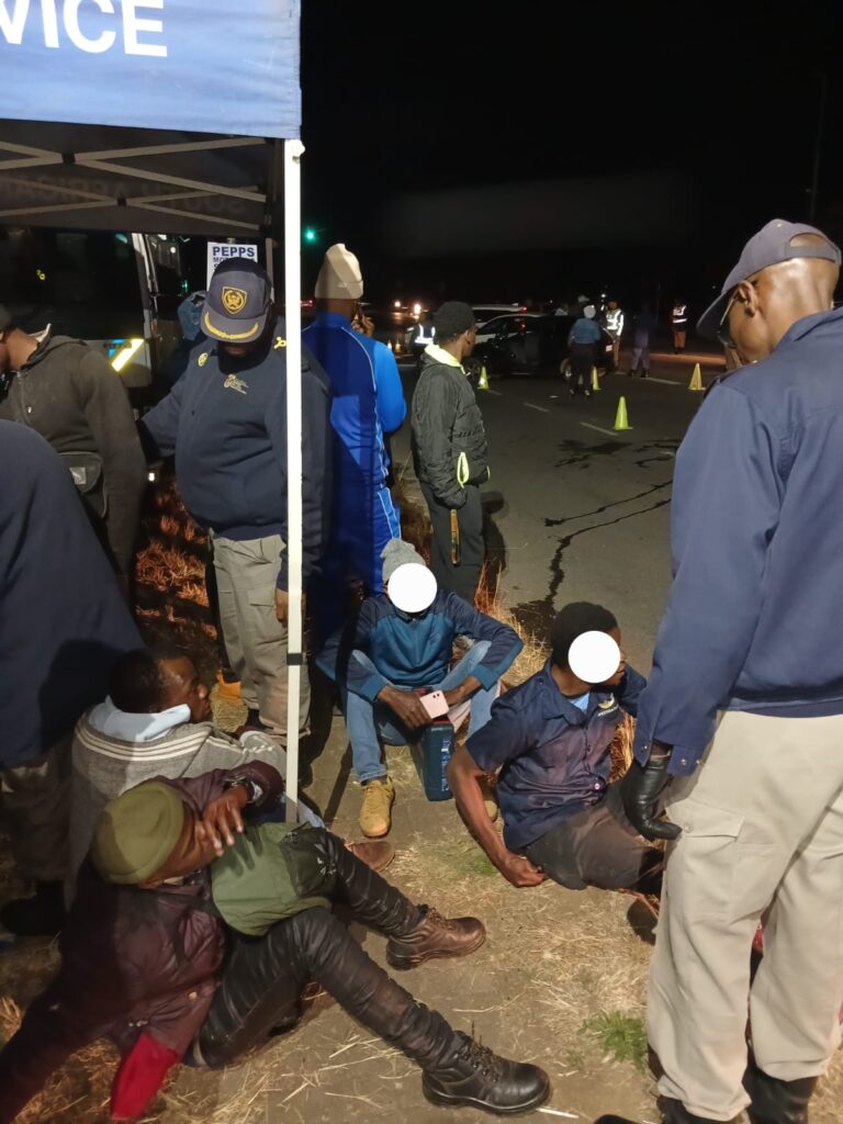 Some of the suspects arrested during operation Shanela in Atteridgville Tshwane photo supplied 