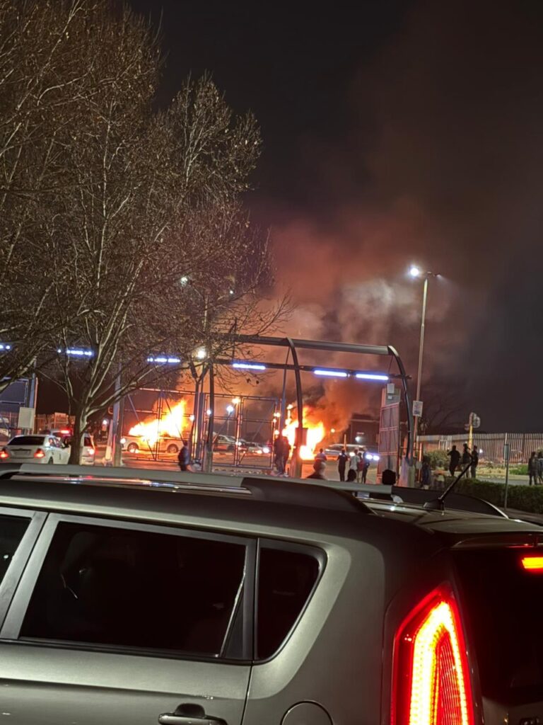 One person has been declared dead and two injured after e-hailing vehicles were attacked by unknown suspects at Maponya Mall this evening, 13 August 2025 photo supplied 