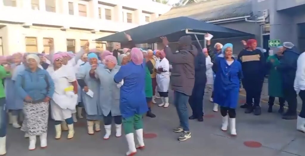 The Food and Allied Workers Union (FAWU) members employed at Lucky Star embark on protected strike action photo supplied 