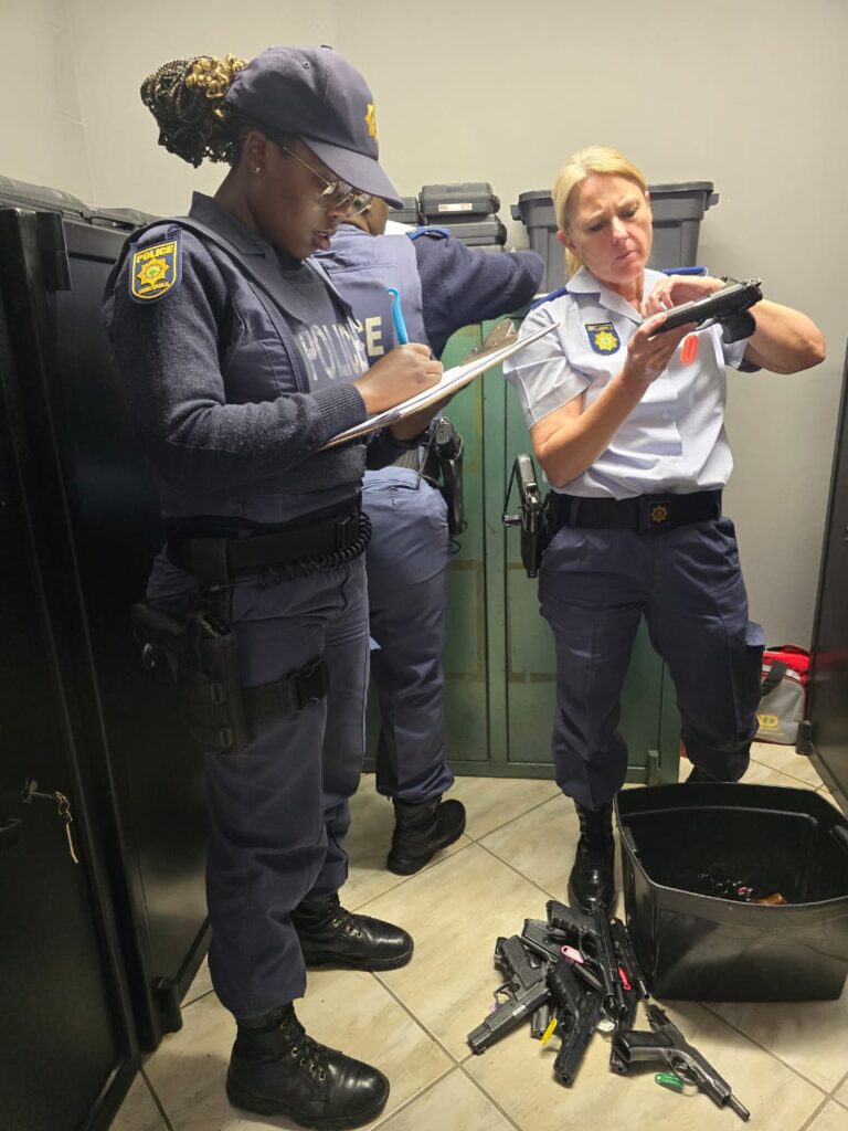 Some of the firearms found at private security companies seized photo supplied 