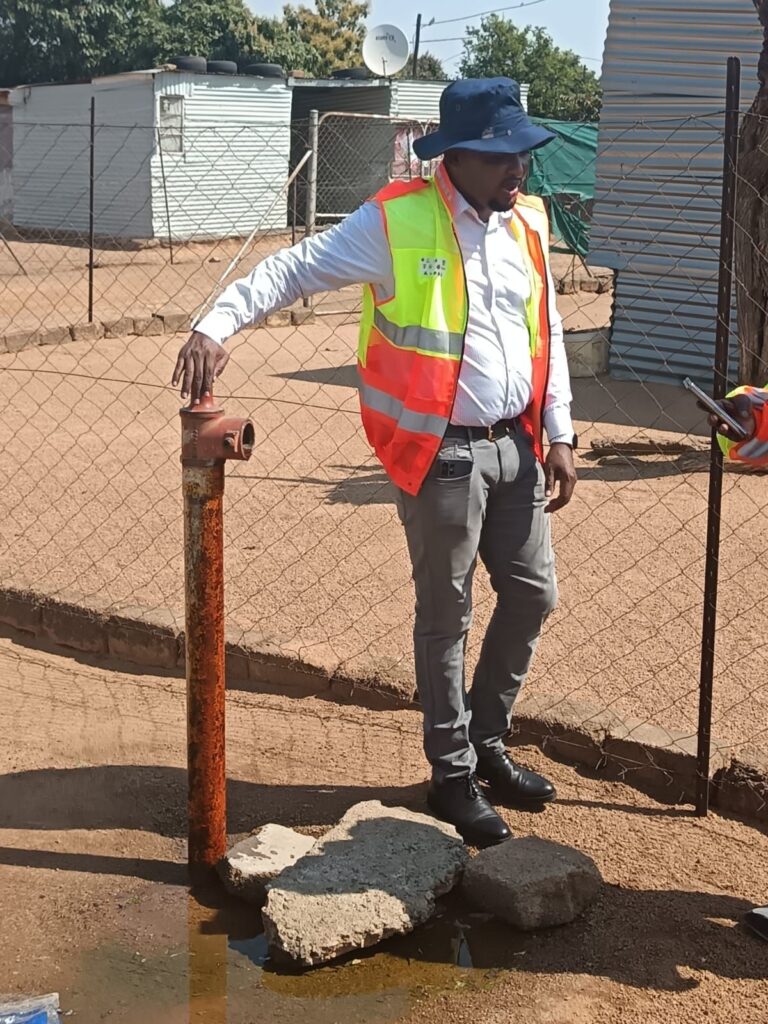 Ald Aaron Maluleka, conducted an oversight visit to Letlotlo Informal Settlement in Ward 12 and Thusanang Informal Settlement in Ward 21 in Mabopane photo supplied 