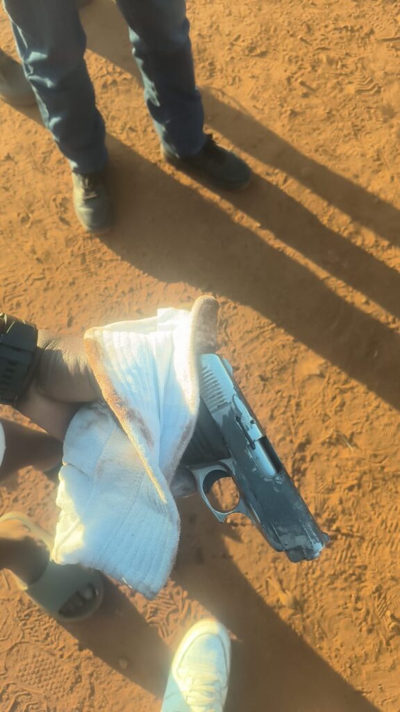 A firearm that was found during Operation Shanela in Garankuwa photo supplied 